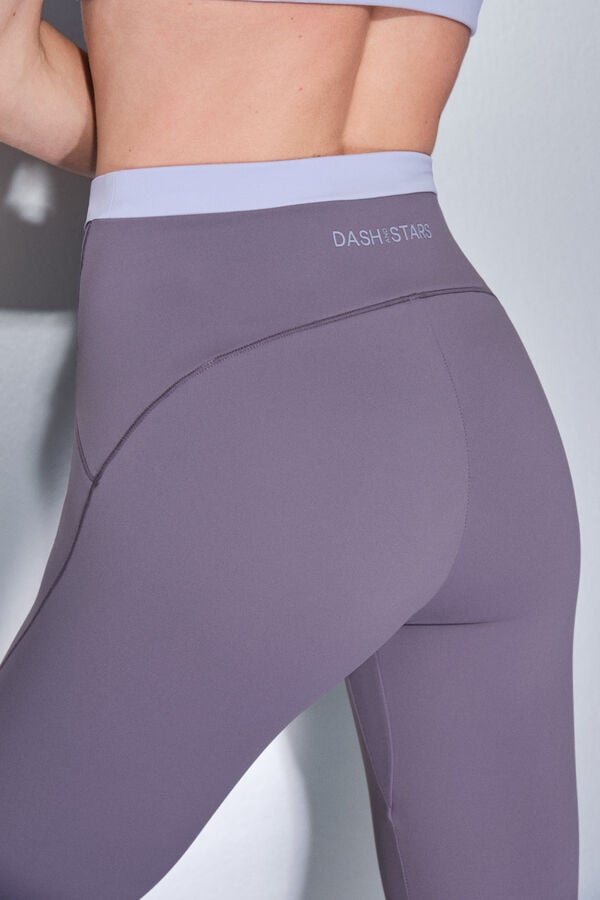Dash and Stars Legging lavanda cropped SOFT MOVE rosa