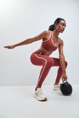 Dash and Stars Legging comprida 4D STRETCH bordeaux vermelho
