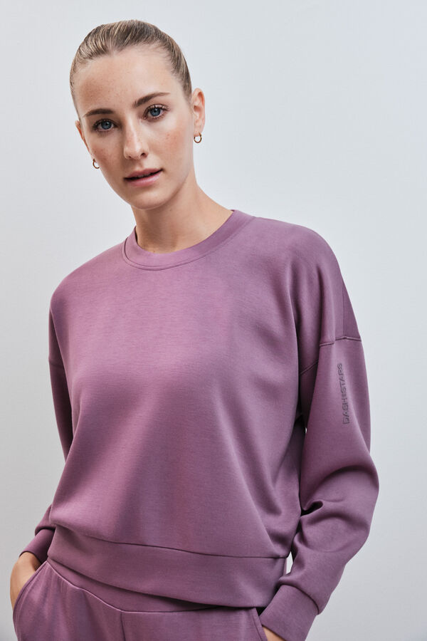 Dash and Stars Sweatshirt college em modal gren&aacute; rosa