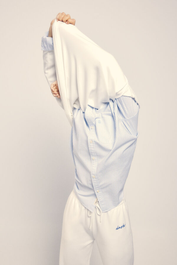 Dash and Stars Moletom de pelúcia piqué Sweatshirt beige