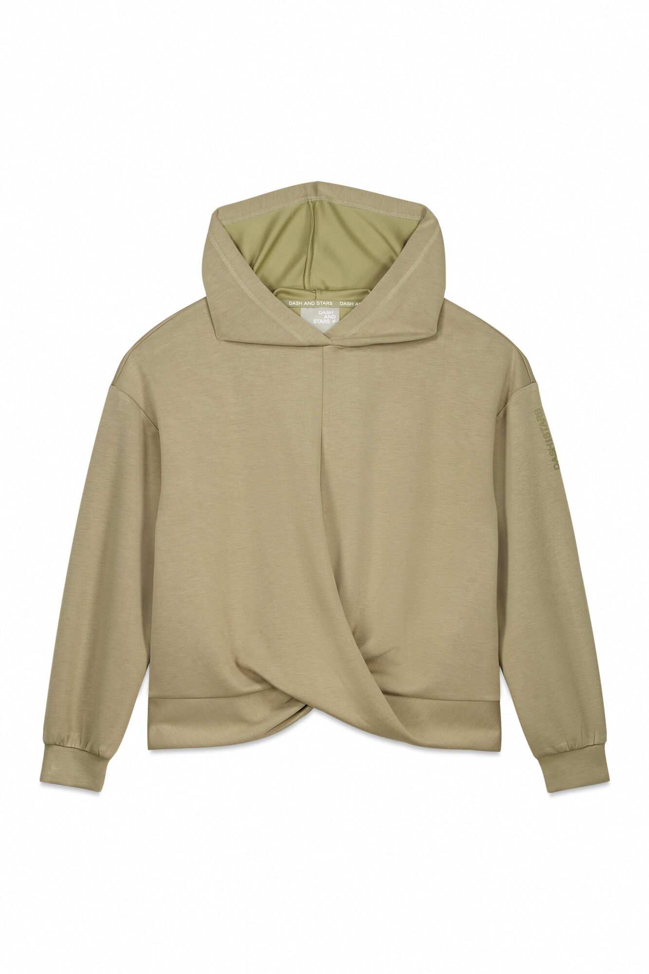 Dash and Stars Sweatshirt c&aacute;qui drapeado