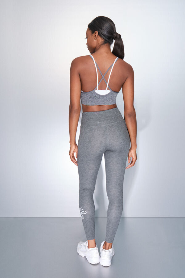 Dash and Stars Leggings longas cinzas cinzento
