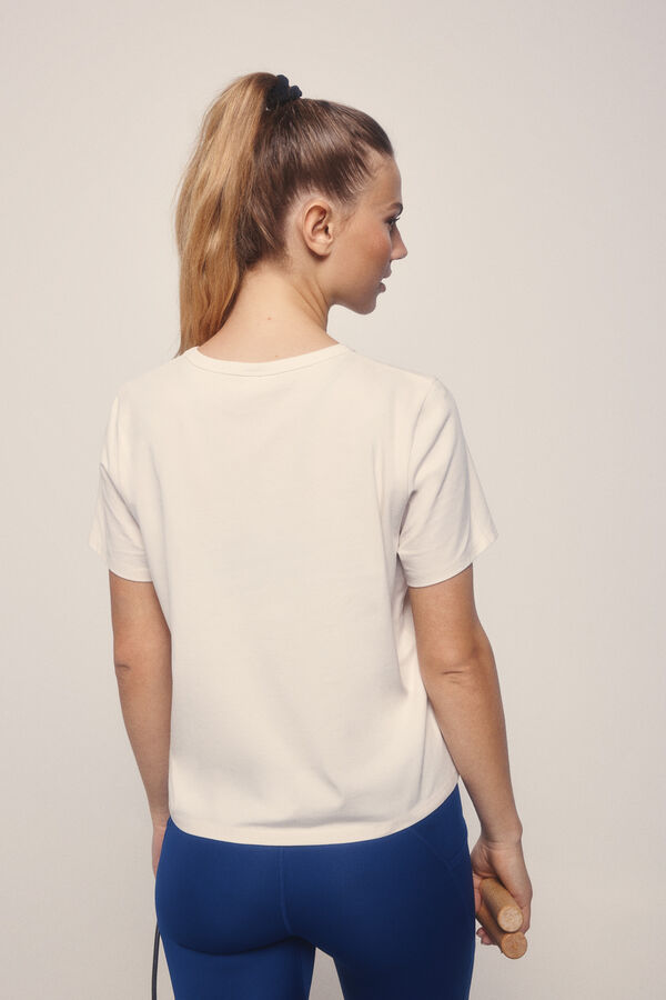 Dash and Stars T-shirt azul de algodão escovado azul