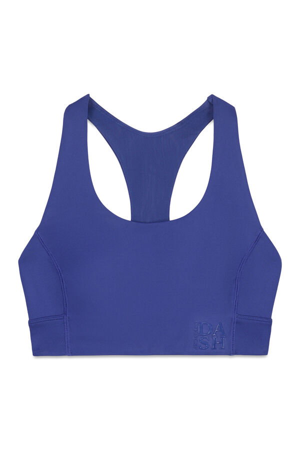 Dash and Stars Blue sports 4D Stretch bra blue