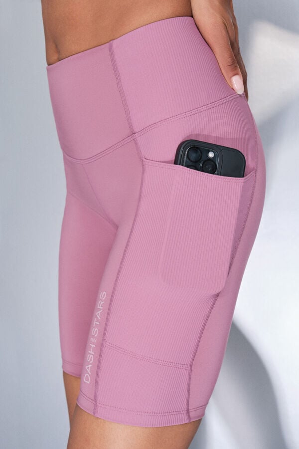 Dash and Stars Leggings de ciclismo rosa 4D STRETCH rosa