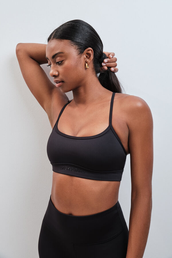 Dash and Stars Soutien desportivo 4D Stretch cinzento preto