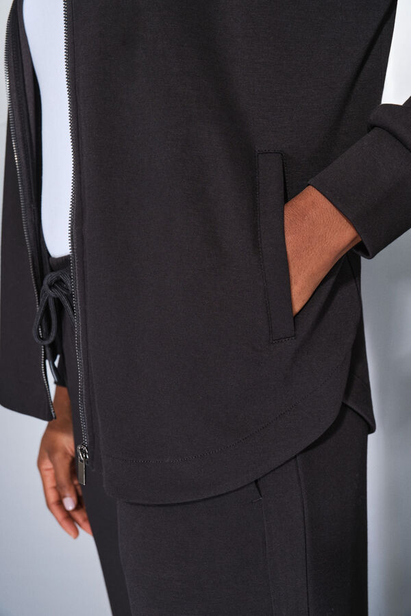 Dash and Stars Casaco preta com fecho-éclair  preto