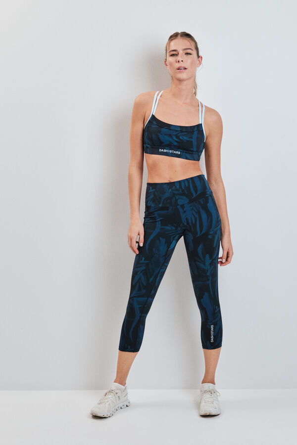 Dash and Stars Soutien desportivo estampado 4D STRETCH verde verde