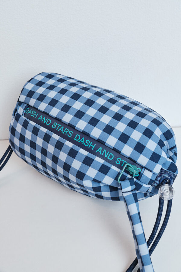 Dash and Stars Mini mala a tiracolo estampado vichy azul azul