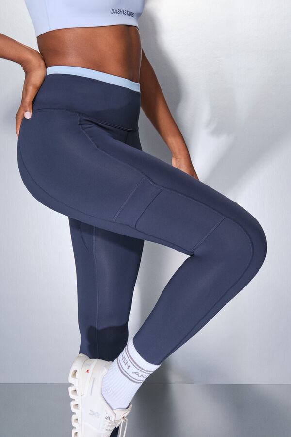 Dash and Stars Leggings THERMAL azul marinho azul