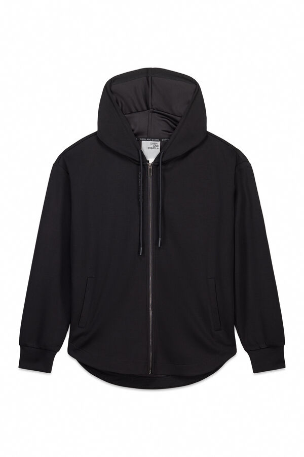 Dash and Stars Casaco preta com fecho-éclair  preto