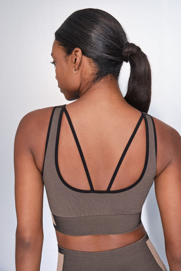 Dash and Stars Sujetador deportivo marrón SEAMLESS FIT marrón