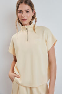 Dash and Stars Sweatshirt manga curta em viscose suave amarela