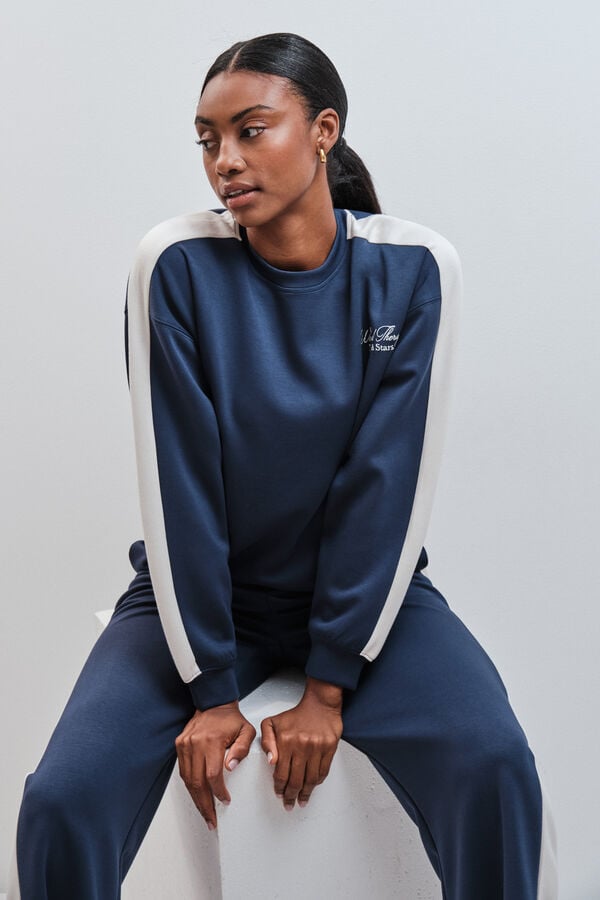Dash and Stars Sweatshirt de manga comprida soft touch azul azul