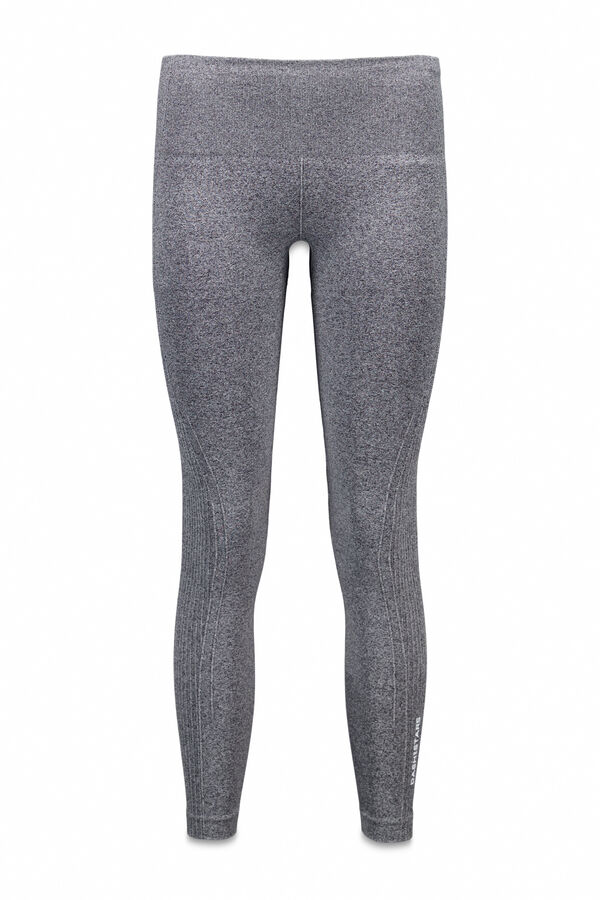 Dash and Stars Legging cinza sem costura no tornozelo cinzento
