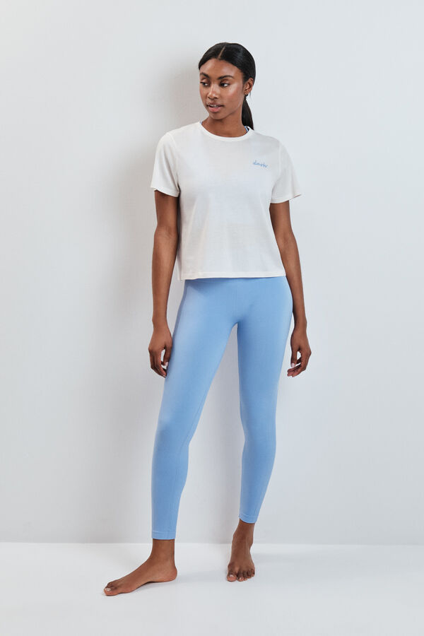 Dash and Stars T-shirt de manga curta extrassuave branca branco