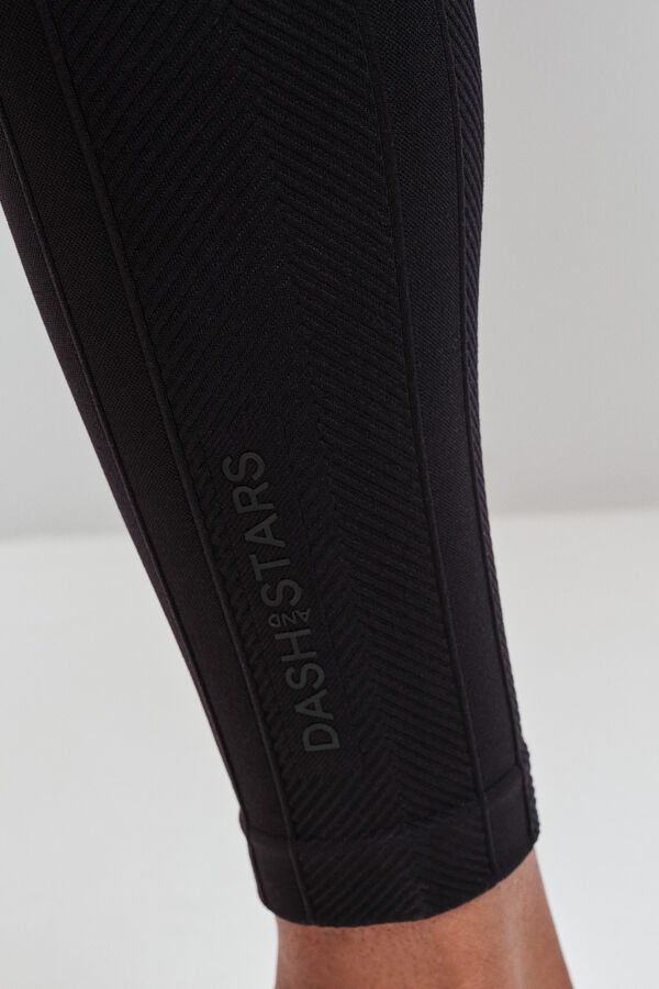 Dash and Stars Black long leggings SEAMLESS COMFORT black