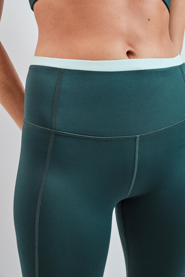 Dash and Stars Legging curto 4D STRETCH verde verde