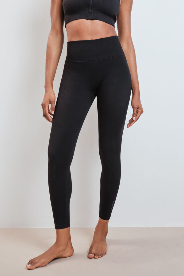 Dash and Stars Leggings Push Up SEAMLESS FIT pretos preto