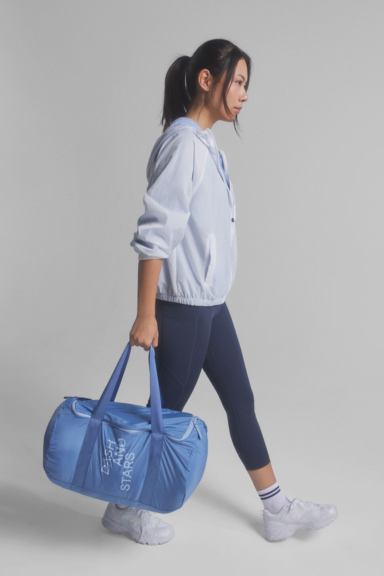 Cortefiel Bolso multiuso plegable naylon azul