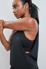 Dash and Stars T-shirt t&eacute;cnica sem mangas preto preto