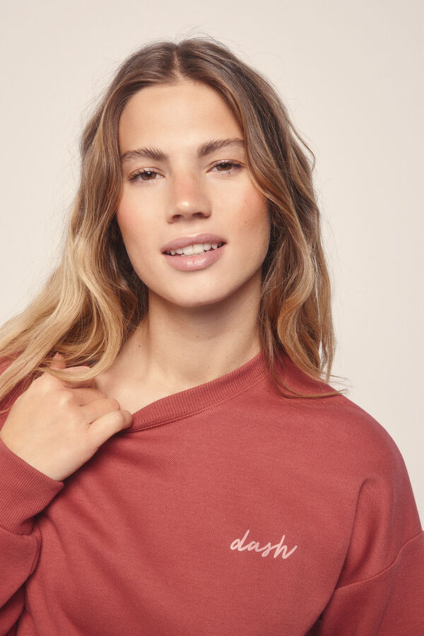 Dash and Stars Sweatshirt peluda em piqué Sweatshirt impressão