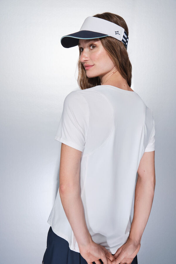 Dash and Stars T-shirt branca de manga curta beige