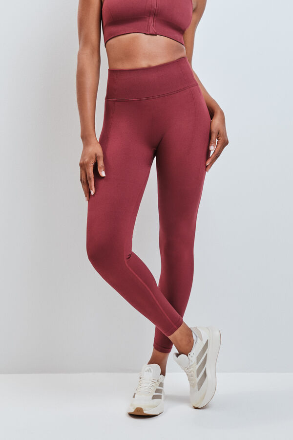 Dash and Stars Legging comprida vermelha SEAMLESS FIT vermelho