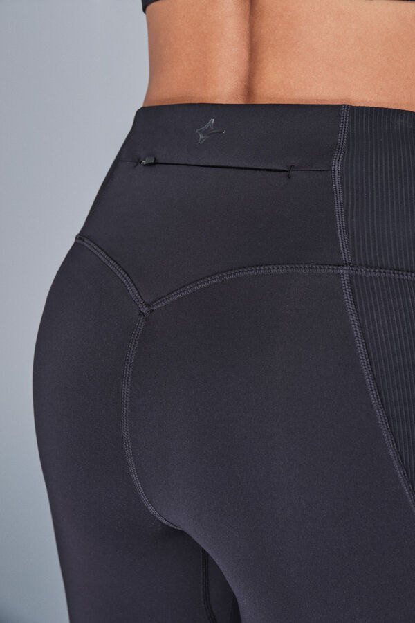 Dash and Stars Leggings de ciclismo pretas 4D STRETCH preto