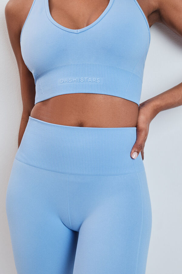 Dash and Stars Blue long leggings SEAMLESS COMFORT blue