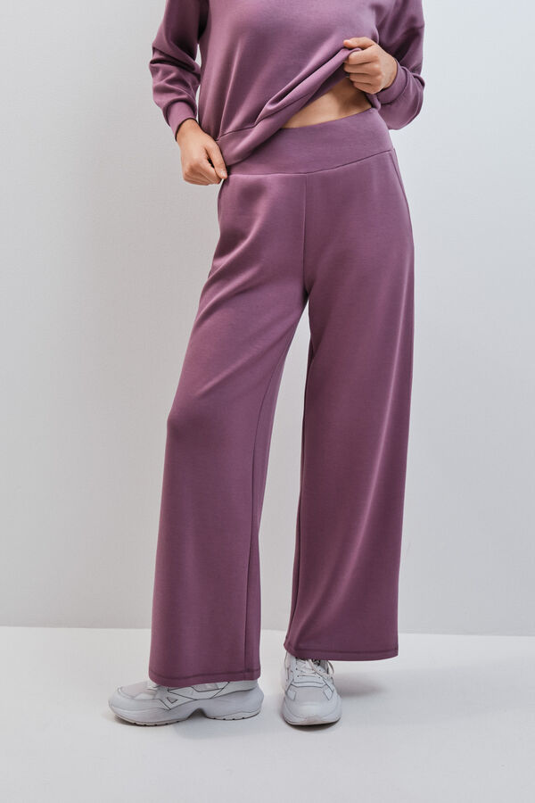 Dash and Stars Cal&ccedil;a comprida larga em modal gren&aacute; rosa