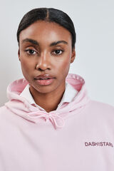 Dash and Stars Sweatshirt de molet&atilde;o de algod&atilde;o rosa rosa