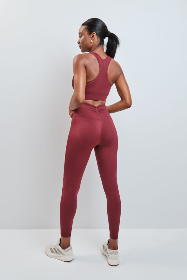 Dash and Stars Legging comprida vermelha SEAMLESS FIT vermelho