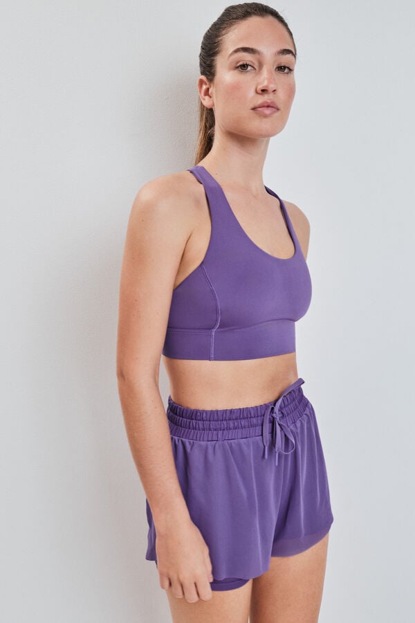 Dash and Stars Cal&ccedil;&otilde;es ultraleves em tercido mesh roxos rosa