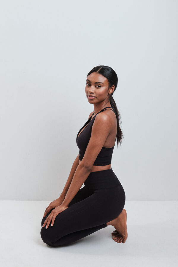 Dash and Stars Black long leggings SEAMLESS COMFORT black