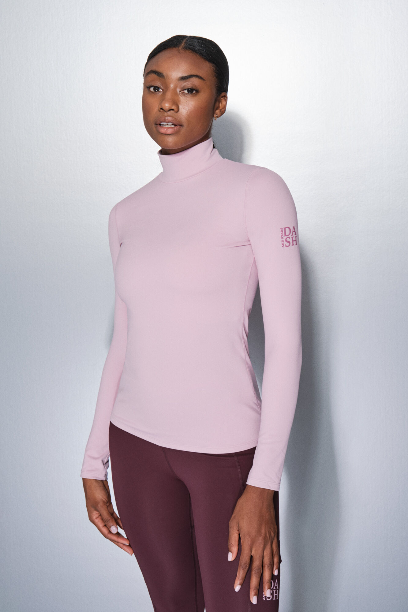 Dash and Stars Camiseta manga larga rosa chicle