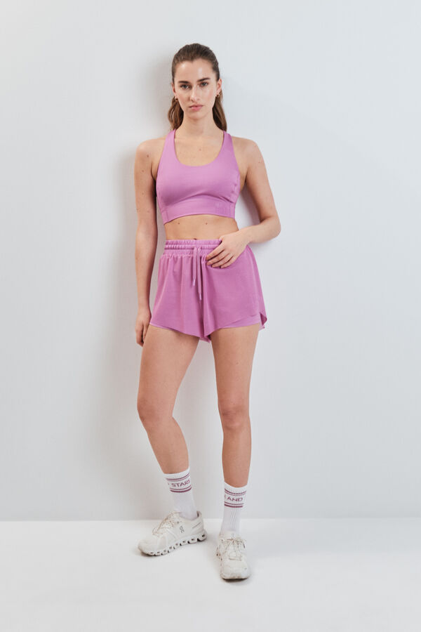 Dash and Stars Cal&ccedil;&otilde;es ultraleve em tecido mesh rosa rosa