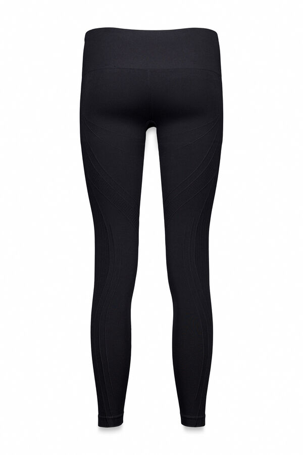 Dash and Stars Leggings pretas sem costuras e confort&aacute;veis preto