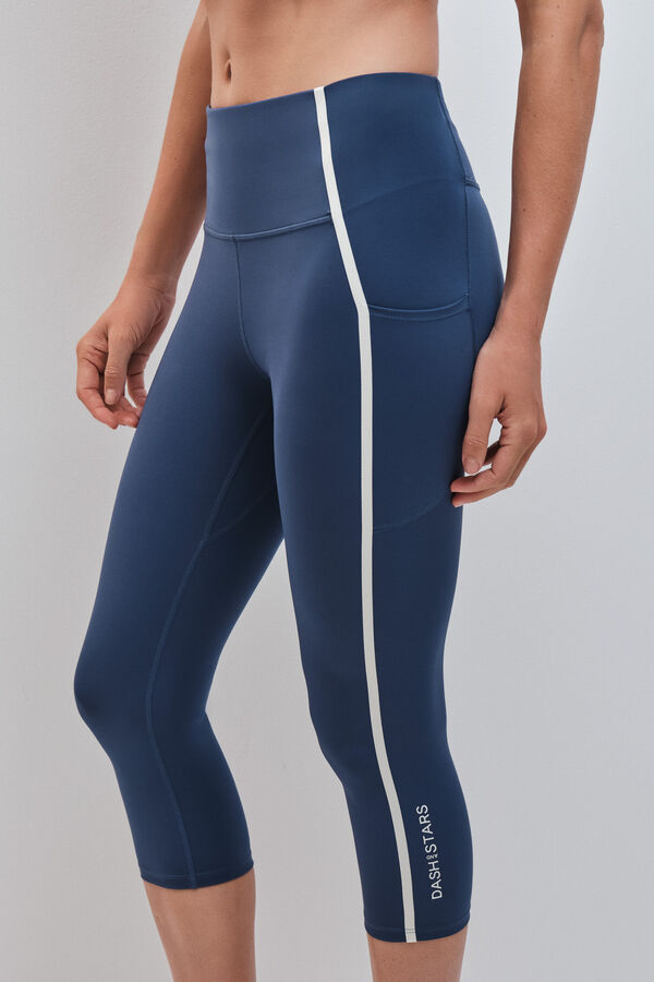 Dash and Stars Legging capri 4D STRETCH azul azul