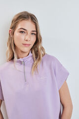 Dash and Stars Sweatshirt manga curta em viscose suave rosa rosa