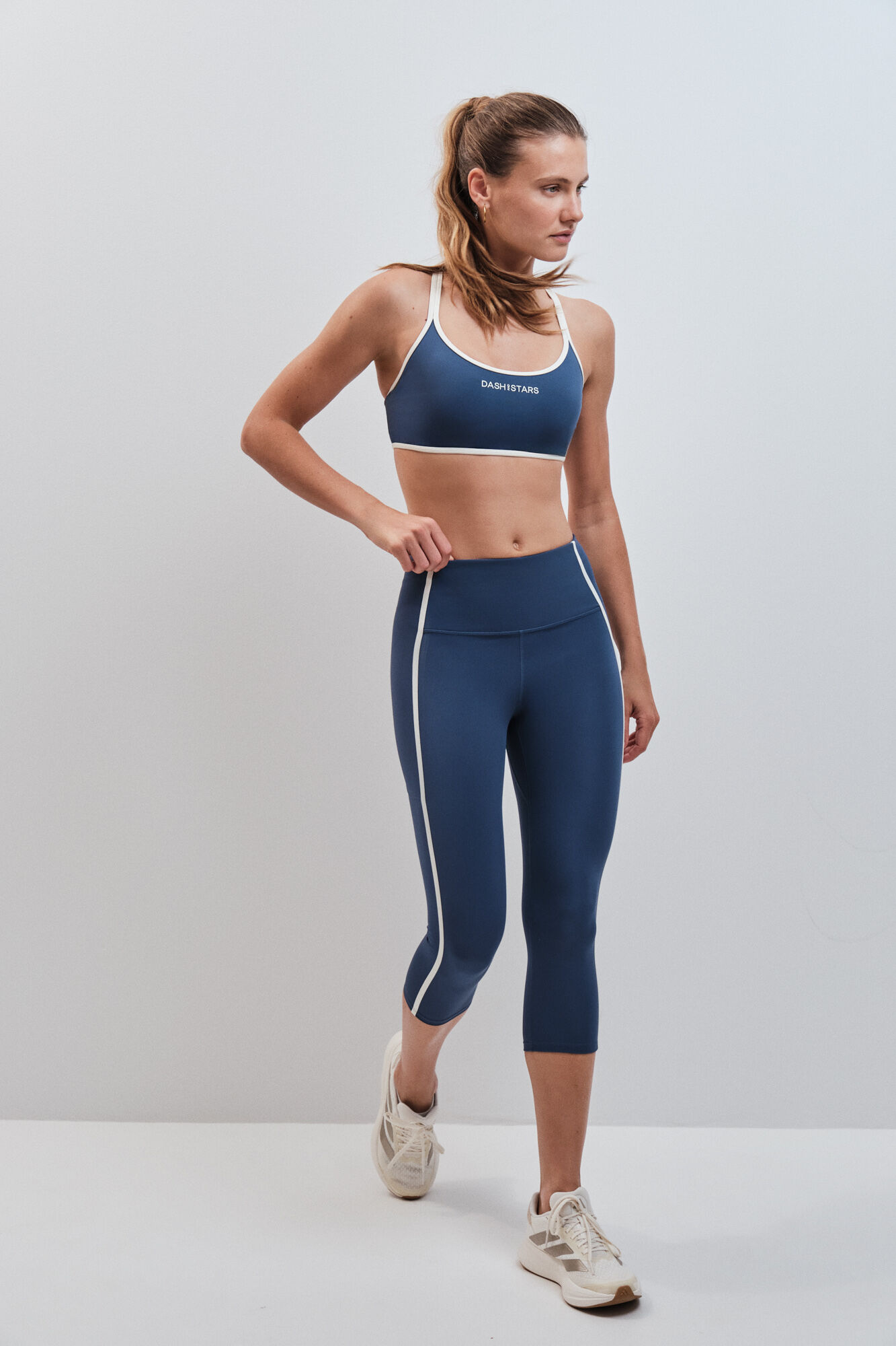 Dash and Stars Legging capri 4D STRETCH azul