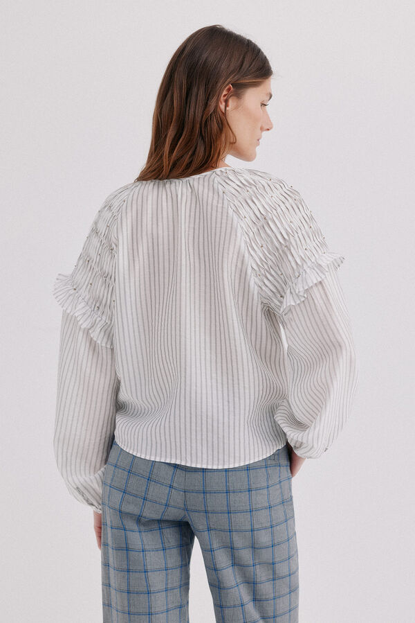 Hoss Intropia Cedra. Blusa de riscas Azul