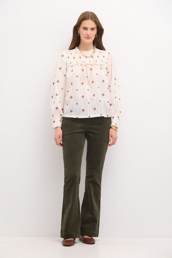 Hoss Intropia Felicia. Embroidered blouse White