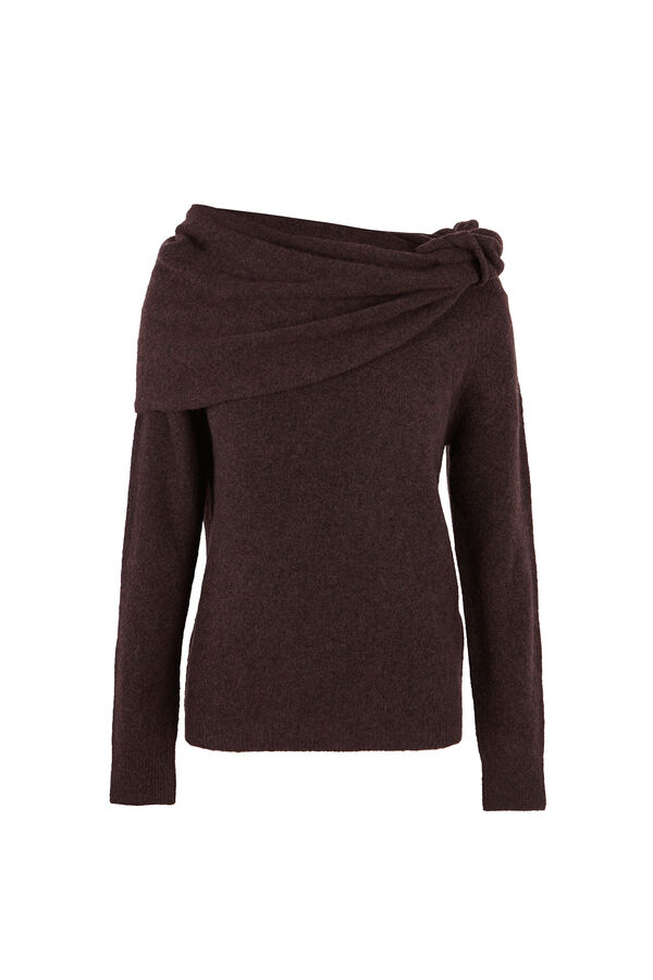 Hoss Intropia Idalia. Camisola com decote assimétrico Castanho