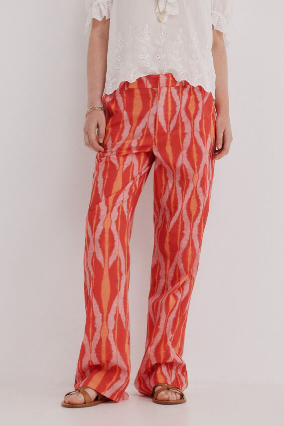 Perla. Pantalón fluído estampado