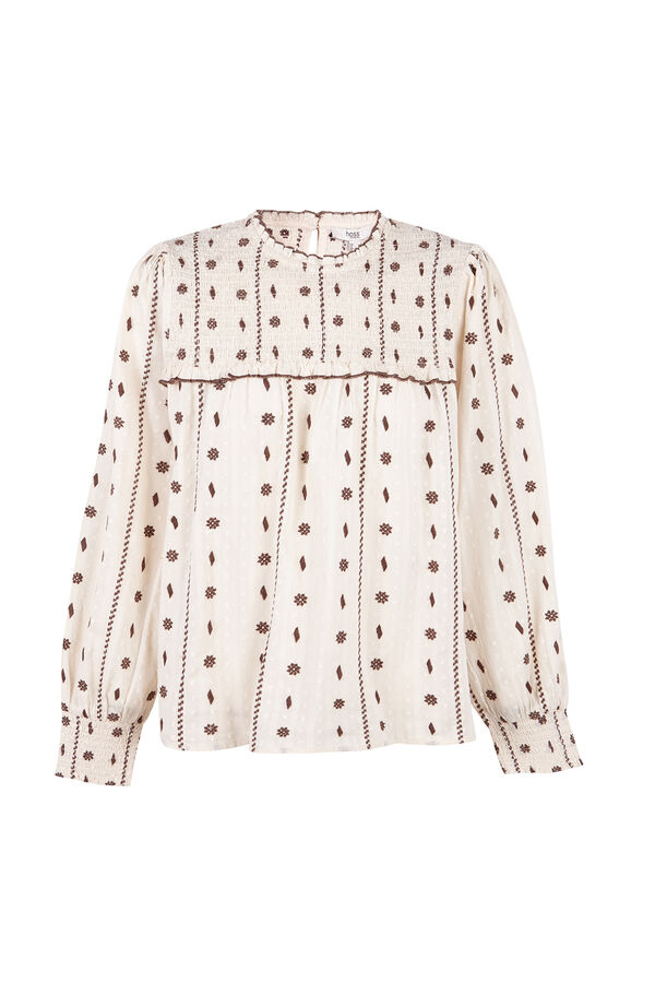 Hoss Intropia Catalina. Blusa com cintado = entallado Branco