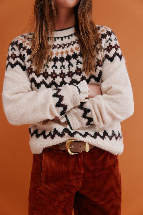 Hoss Intropia Ilma. Camisola grega Beige