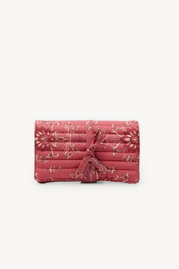 Hoss Intropia Celia. Printed cotton jewellery pouch Pink