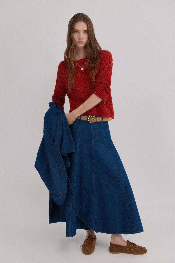 Hoss Intropia Regina. saia denim Azul