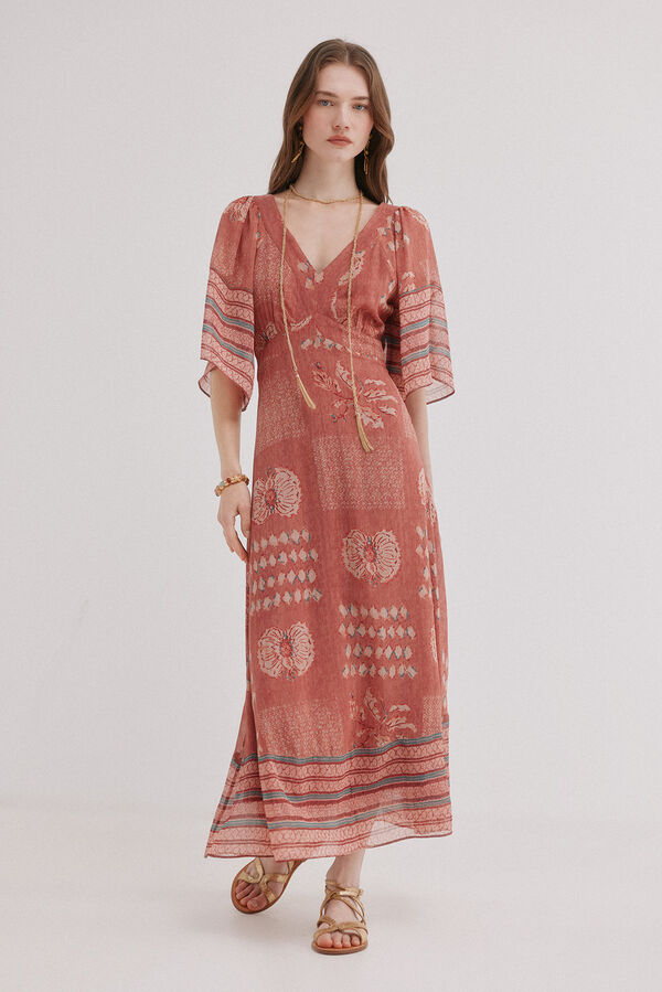 Hoss Intropia Ana. Vestido midi fluido Multicolorido